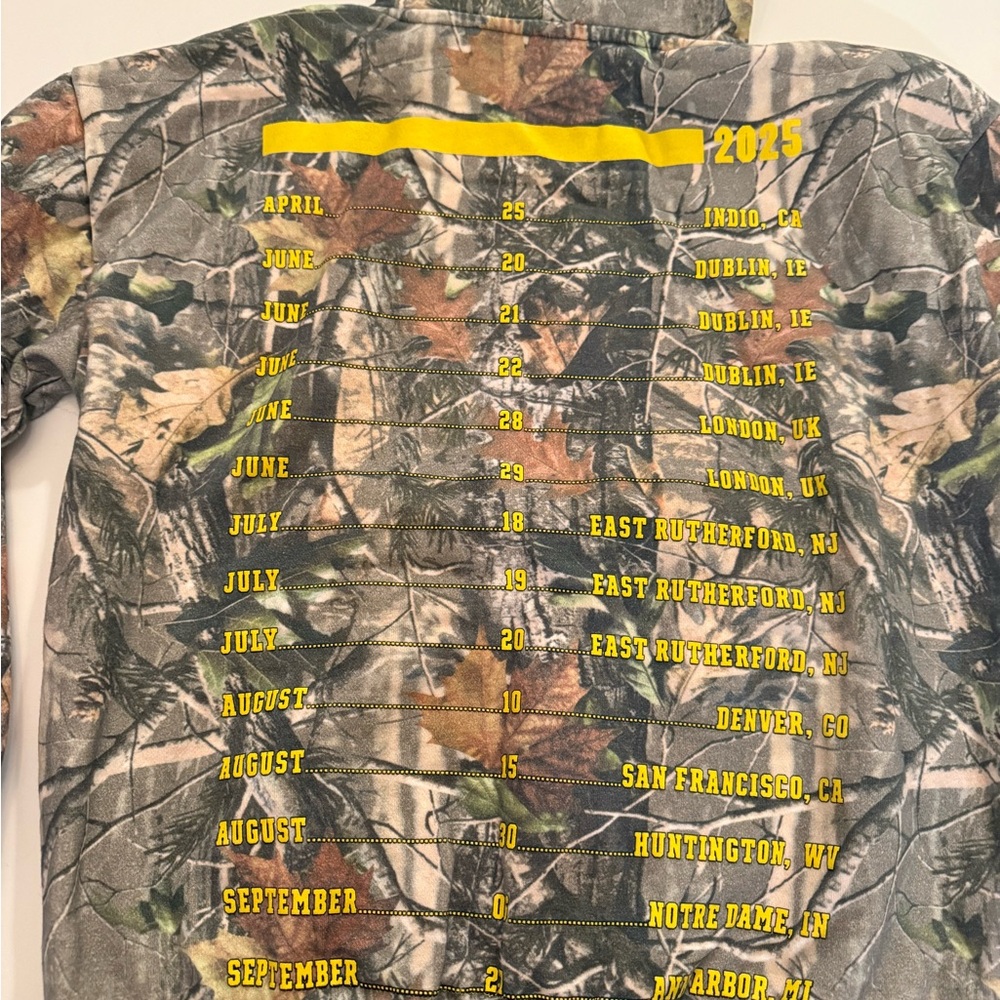 Zach Bryan Camo Hoodie with Yellow Logo - Picture 2 of 3